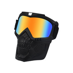 New Skeleton Head Face Shield Windshield Motorcycle Windshield Off-road Riding Glasses Motorcycle Windproof Protective Goggles for Men and Women 8056