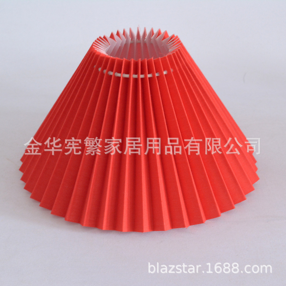 Transfronteriza en stock Corea Del Sur de la vendimia de tela plisada pantalla creativa KD lámpara de mesa accesorios DIY Shell 24CM
