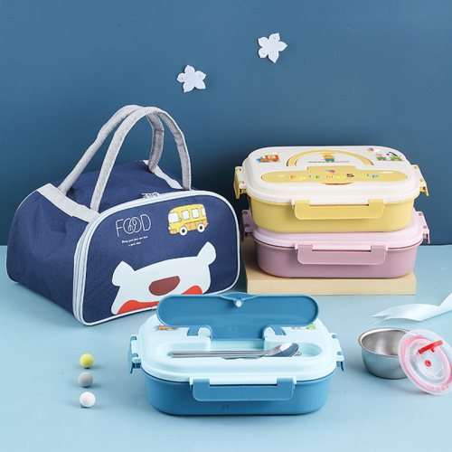 316 stainless steel insulated lunch box for students and children cartoon compartmented lunch box for office workers portable lunch box