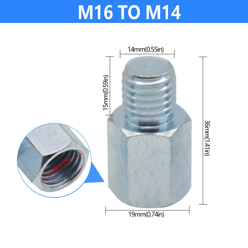 グラインダー変換コネクタm16回転m14回転5/8ねじ変換ヘッド研磨ホイール研磨ディスク変換コネクタ部品|undefined