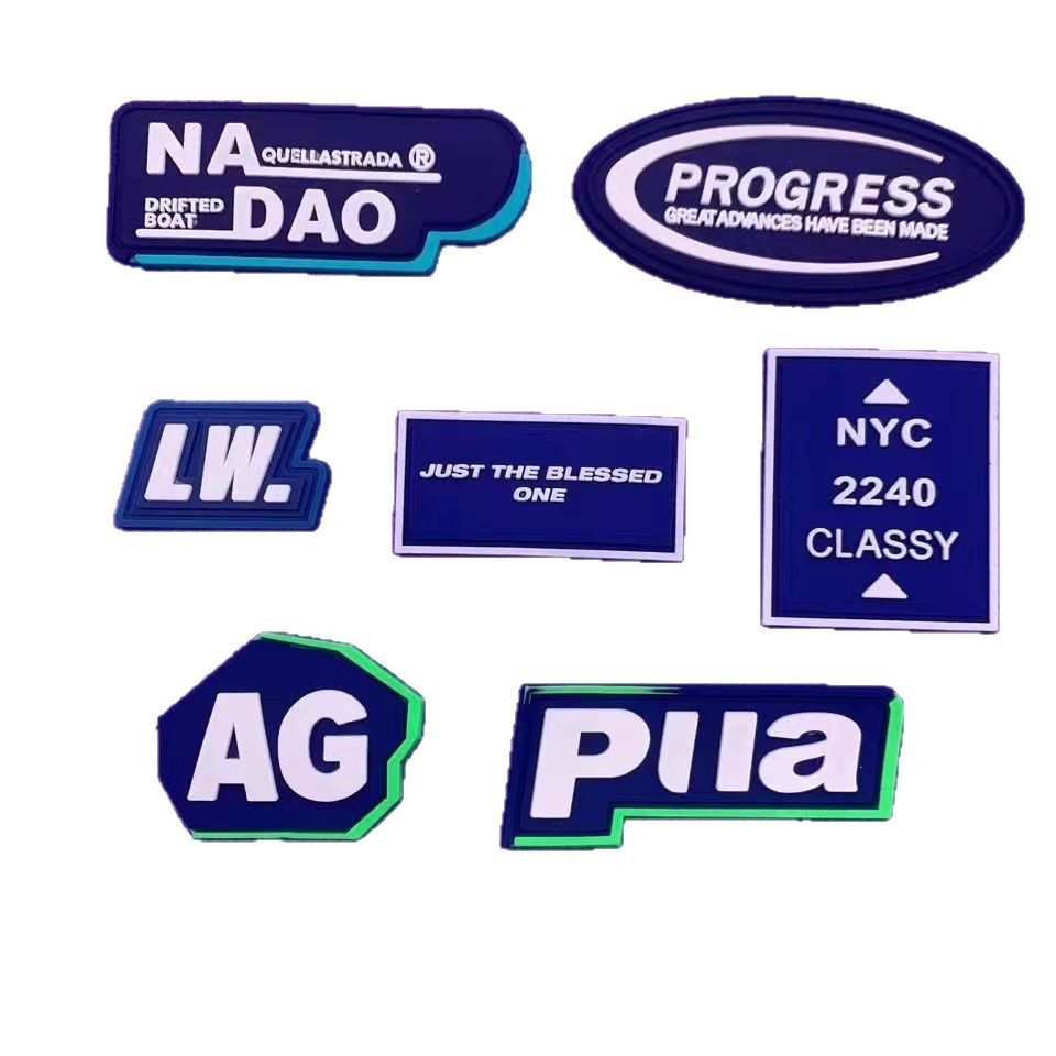 Clothing Home Textile Plastic Drop Label Rubber Label Customized Environmental Protection Silicone PVC Material with Velcro Back Glue Free Shipping