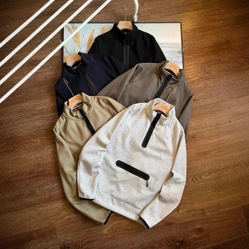 Men's Loose Sports Stand Collar Pullover Half Zipper Sweatshirt Men's Loose Sports Stand Collar Pullover Half Zipper Sweatshirt