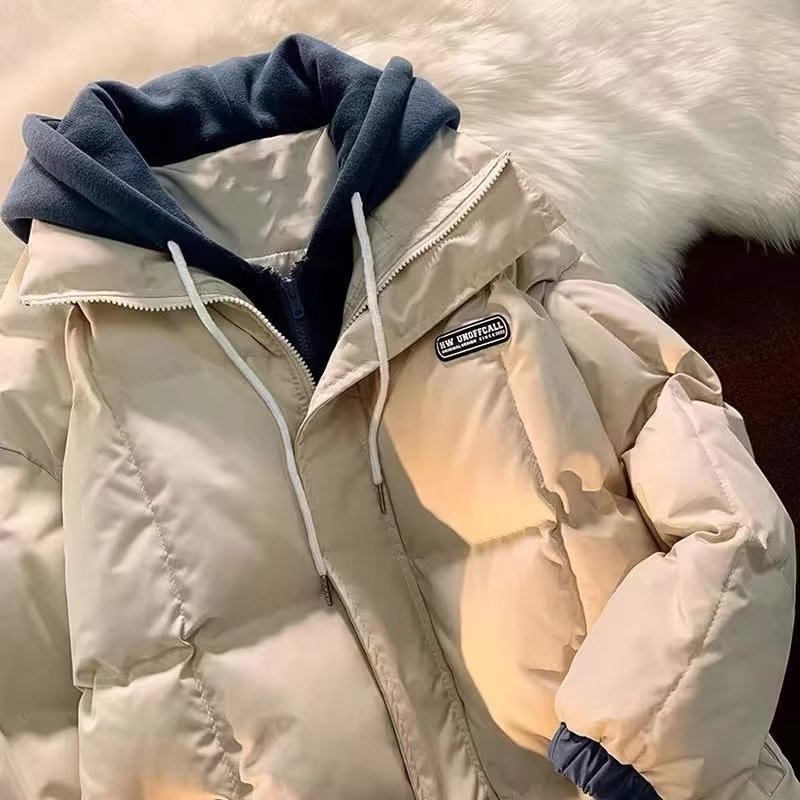 Men's Cotton Padded Jacket Winter Casual Hooded Down Coat_voghion.com