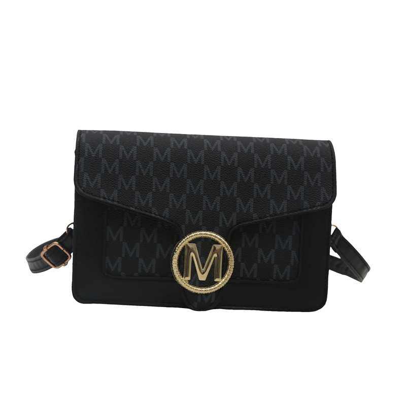 Bolso de impresión de letras 2024 invierno nuevo estilo de moda retro bolso de hombro de estilo extranjero bolso de mujer elegante