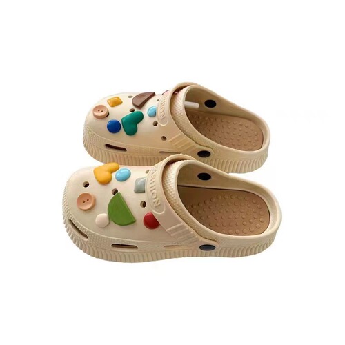 Thick-soled Croc Shoes Women's Soft-soled Anti-Slip Internet Celebrity  New Beach Baotou Semi-Sandal Slippers Women's Summer