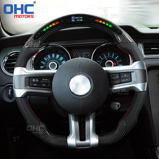 For Ford Mustang Mustang Ecoboost Gt Led Forged Carbon Fiber Steering Wheel Modification
