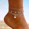 Beach ankle bracelet heart-shaped, suitable for import, European style