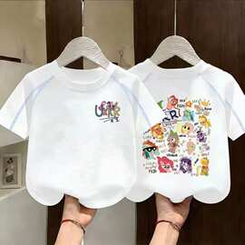 女童短袖体恤2026新款中大童夏季女孩时髦上衣宝宝甜美可爱打底衫