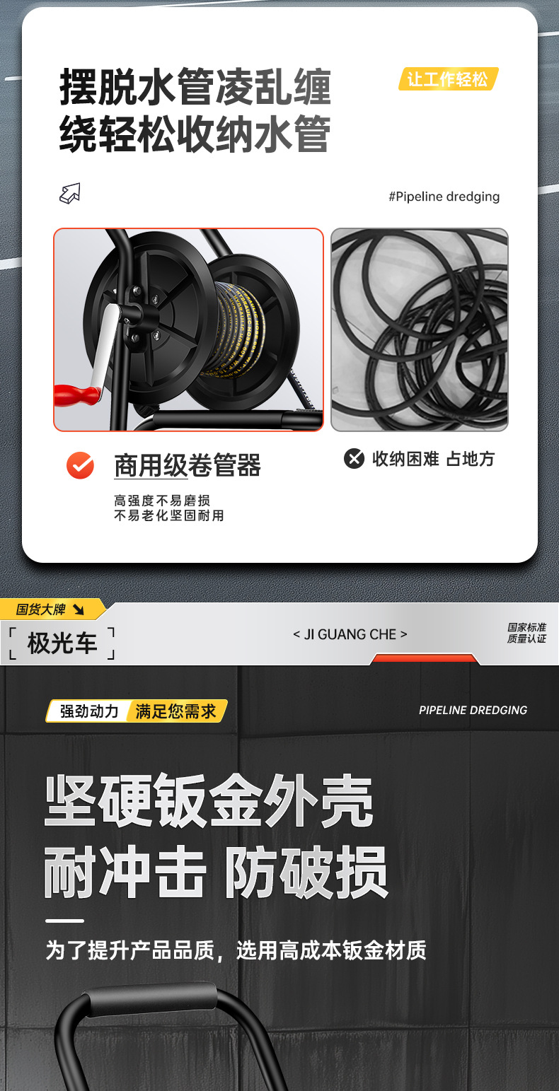 220v high pressure pipeline high pressure gun electric water mouse sewage cleaning machine nozzle