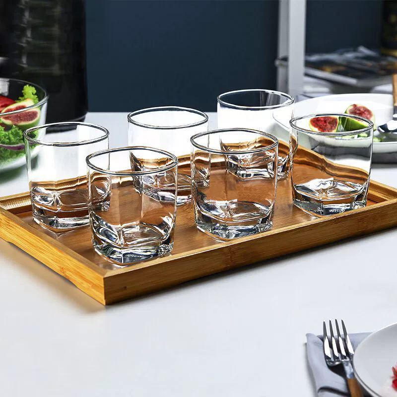 Купите набор и получите бесплатный набор стеклянных чашек, безсвинцовых чашек, устойчивых к горячей воде, бытовых чашек для чая и пива, рекламных чашек для напитков.