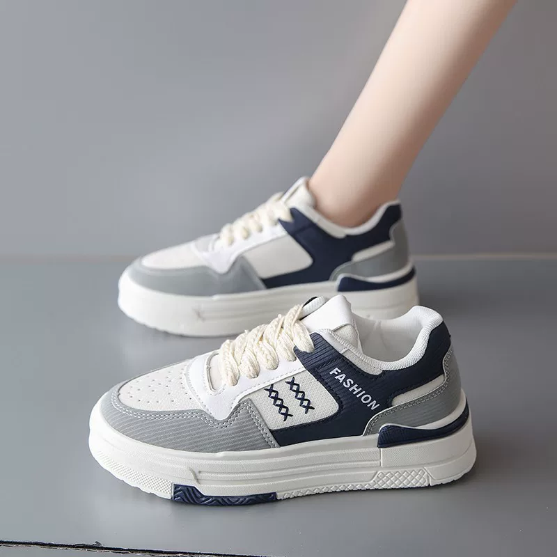 White shoes, summer footwear, genuine universal sports shoes for leisure platform, soft sole