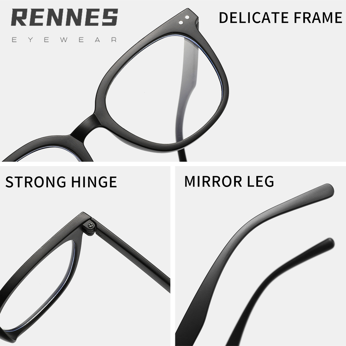 Nuevo estilo transfronterizo, marco de uñas de arroz, hombres y mujeres, el mismo estilo, cara pequeña, gafas anti-luz azul, gafas de sol para exteriores