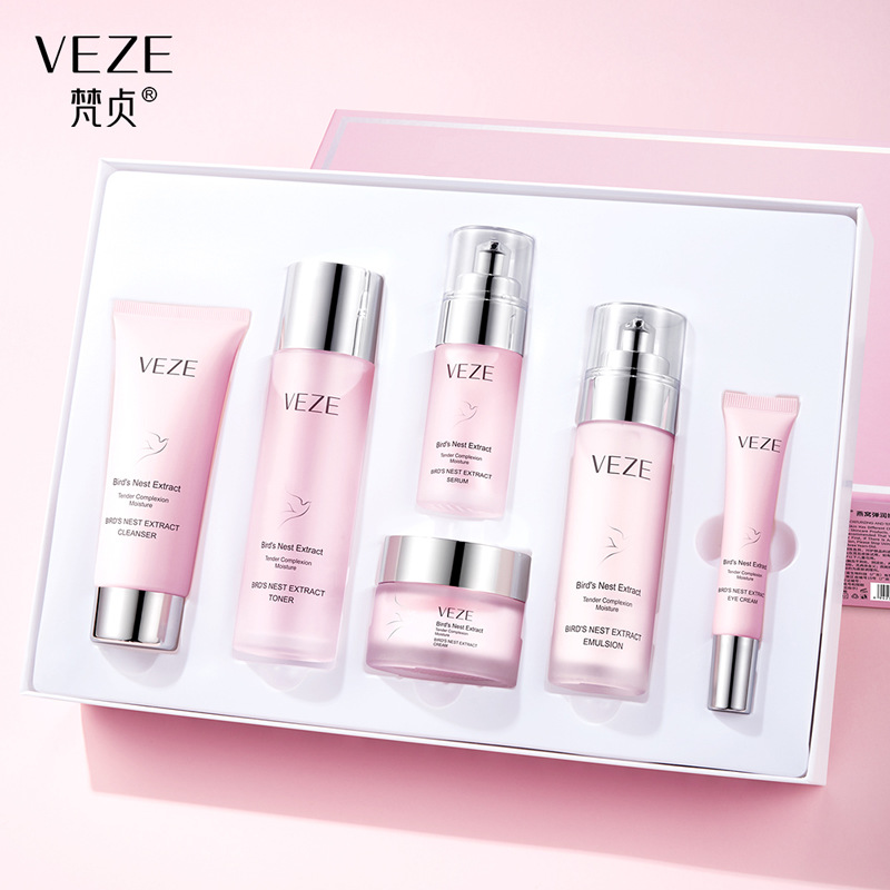 Conjunto de seis piezas de Fanzhen Bird's Nest, Limpieza Profunda, hidratación, color de piel, productos para el cuidado de la piel, traje al por mayor