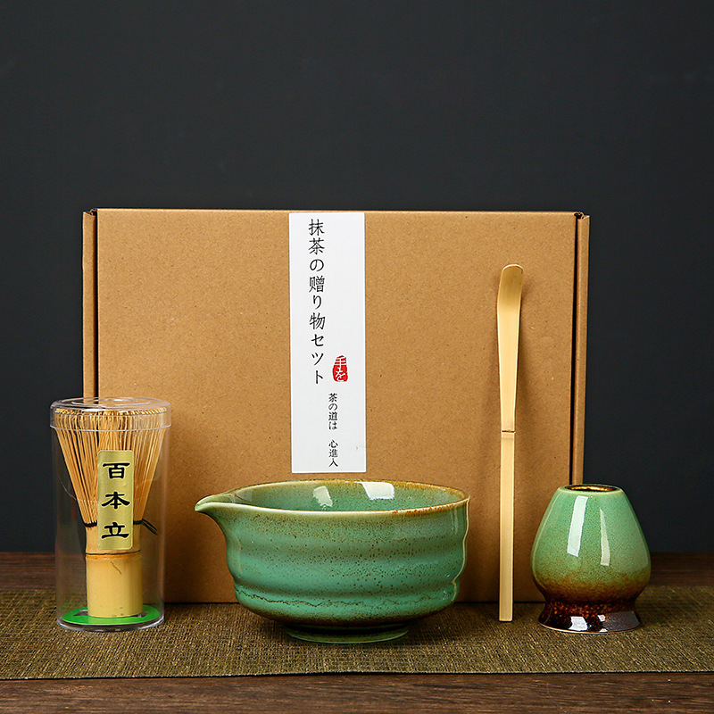 Japonés Matcha tazón Matcha túnica canción té herramientas de pedido taza de té de cerámica taza de té mezclador Matcha cepillo taza de té