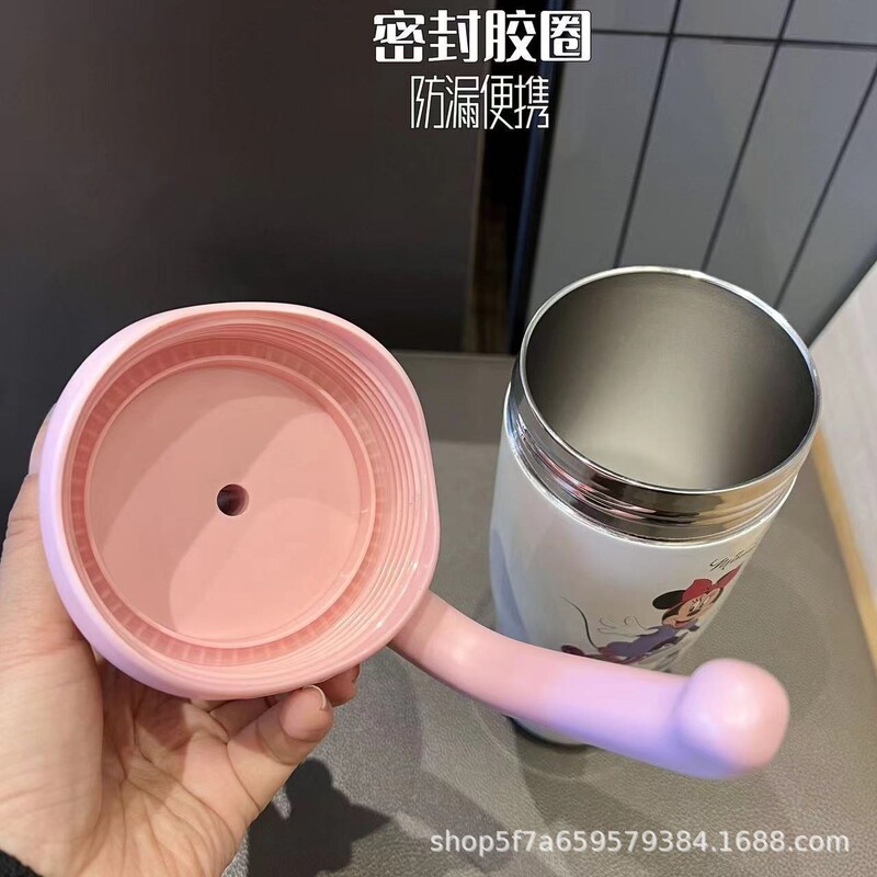 新款草莓熊米妮大容量保温杯女生高颜值吸管水杯可爱便携冰霸杯子|undefined