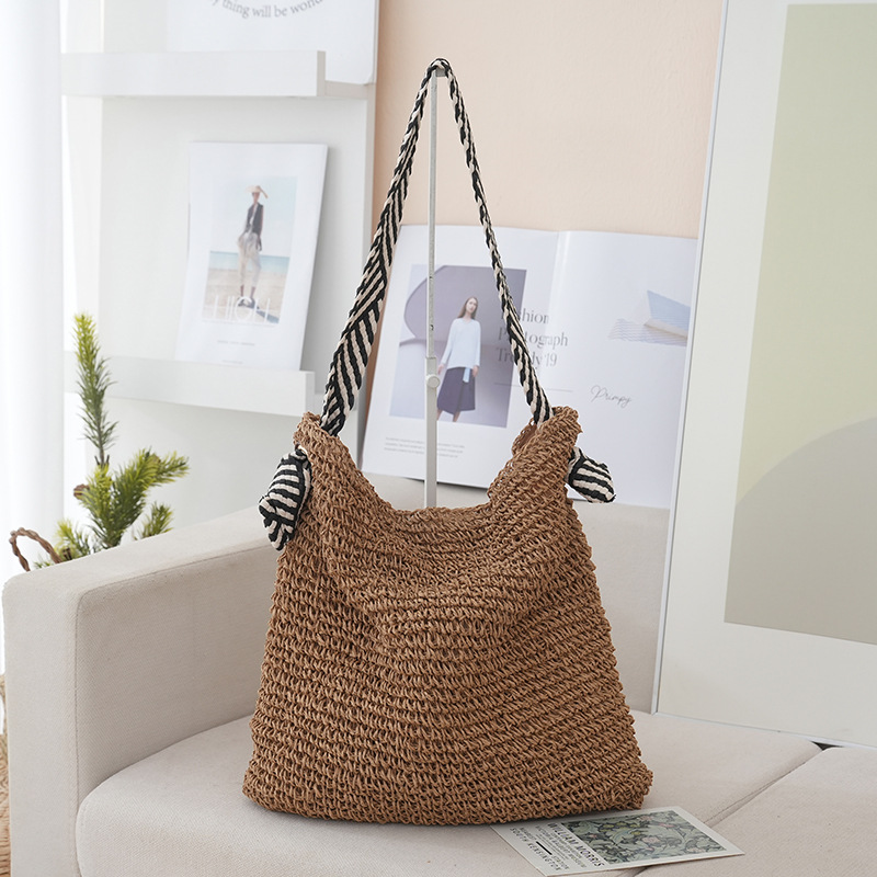 브라운 흑백 손잡이 37*34cm (안감 있음)