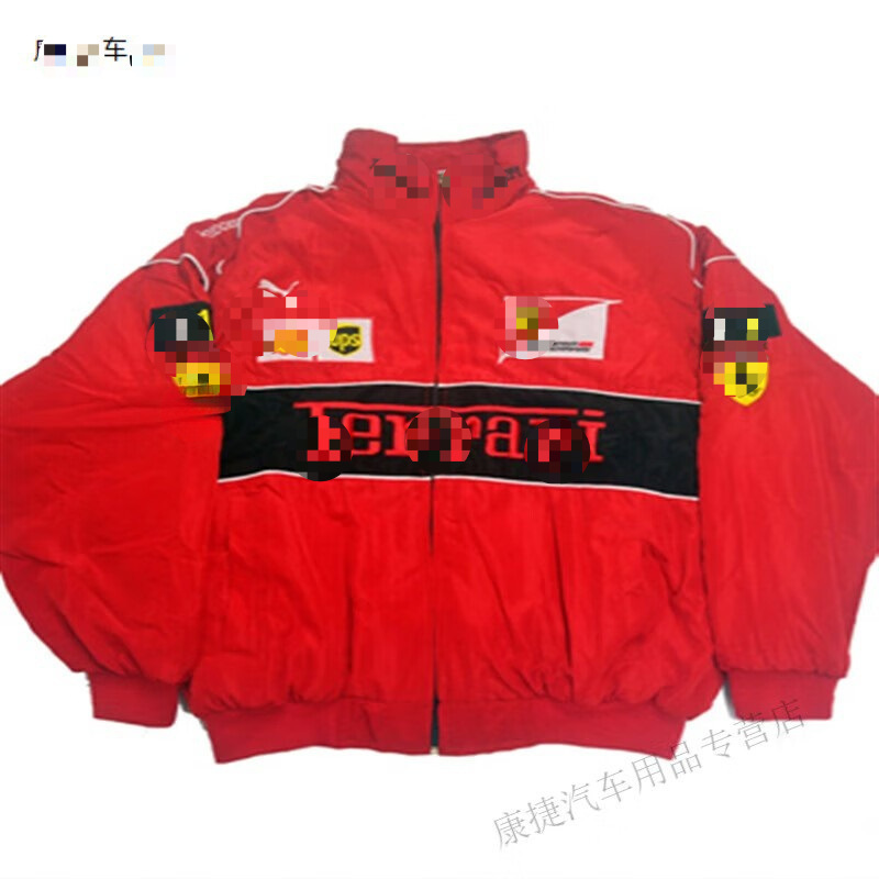 アメリカのレーシングスーツF1綿服アメリカジャケット男性野球服女性バイク自転車服コート防風綿刺繍