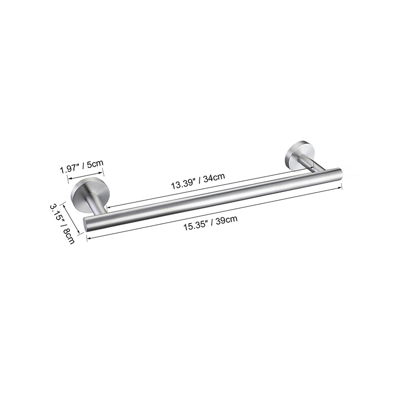 Baño transfronterizo Juego de colgantes de oro cepillado de acero inoxidable Barra de toalla Anillo de toalla Soporte de rollo de papel Gancho para ropa Kit de baño