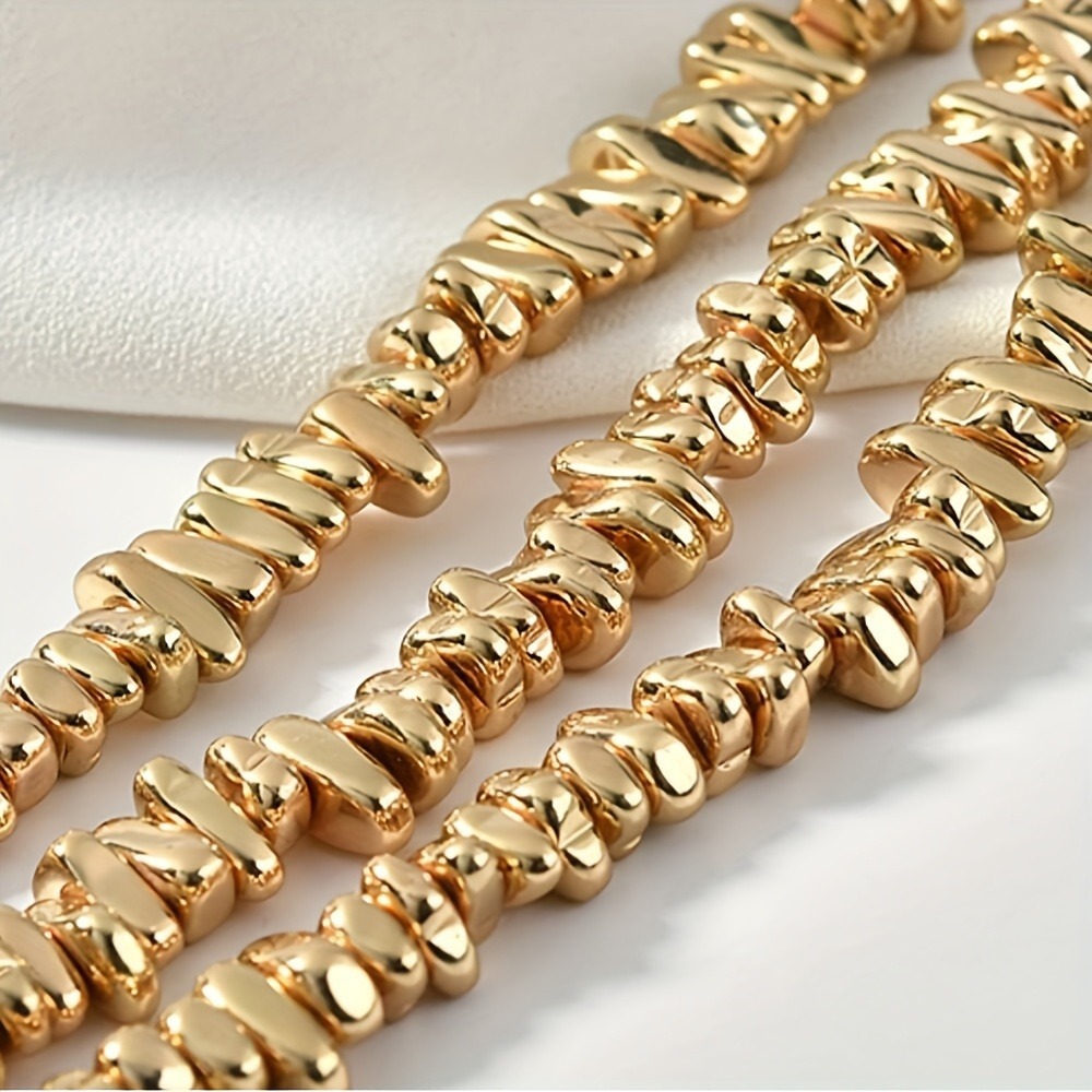 irregular piedra triturada cuentas electrodeposición oro material de cuentas dispersas hechas a mano DIY pulseras collares accesorios joyas de orejas
