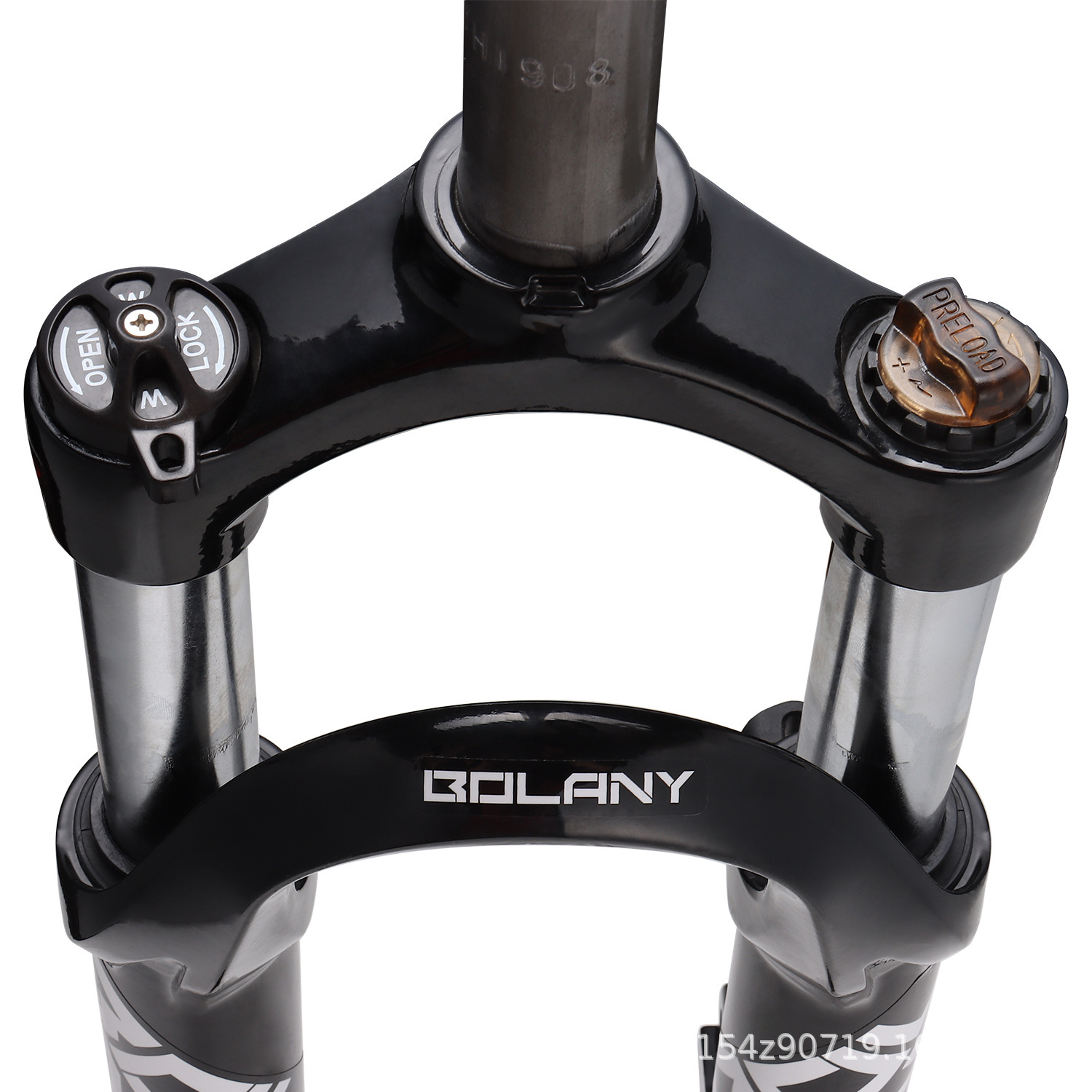 BOLANY tenedor delantero del coche plegable de 20 pulgadas de aleación de aluminio tenedor mecánico versión de freno de disco del coche para niños amortiguador tenedor delantero accesorios de bicicleta