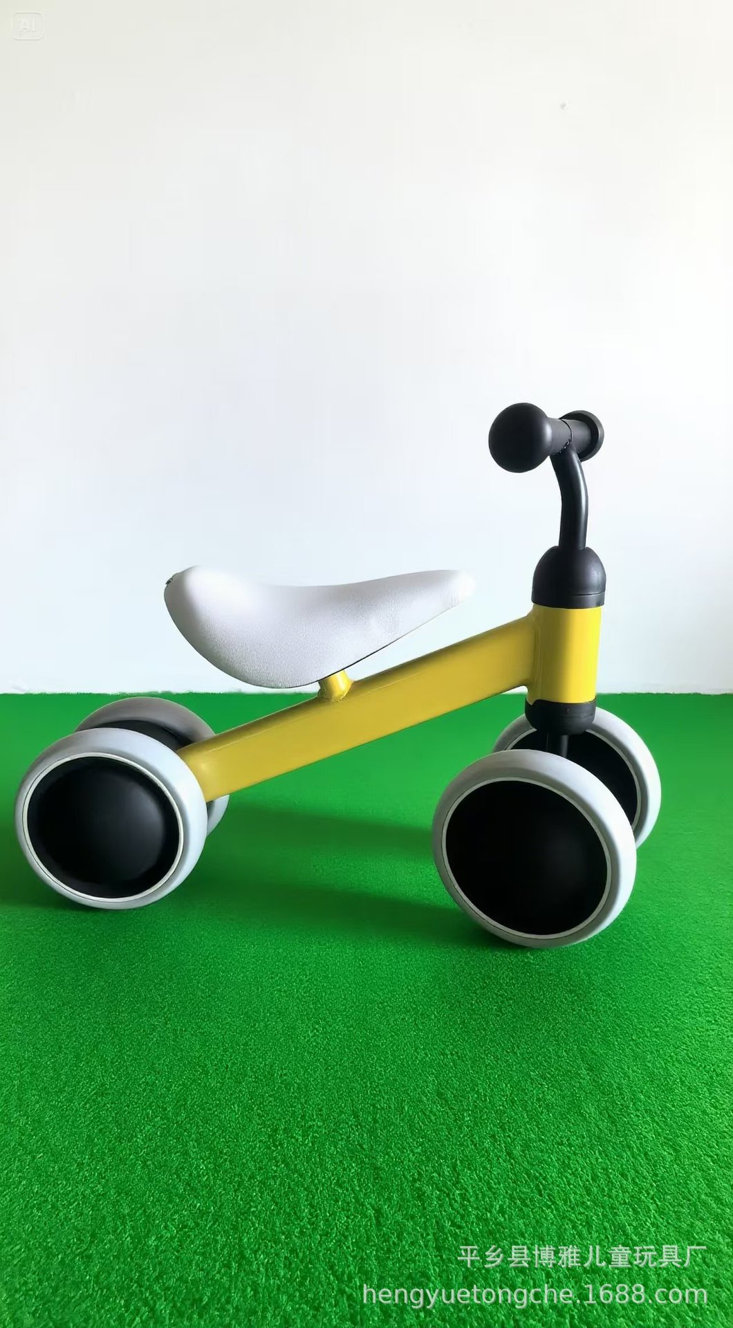 Bicicleta de equilibrio para bebés sin pedales, scooter para niños de 1 a 2 años, andador de cuatro ruedas