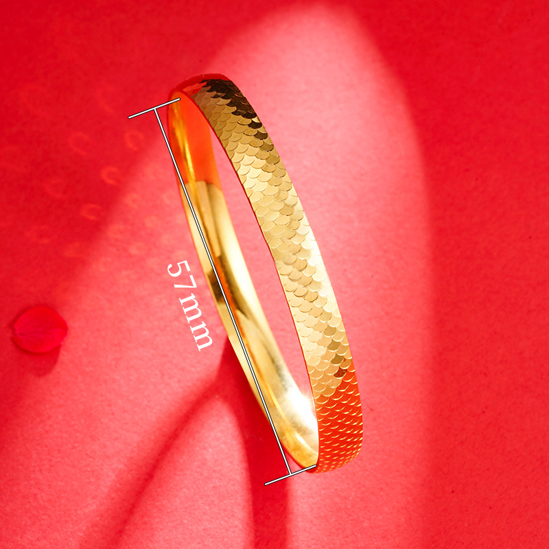 Explosión dragón escala pulsera sentido avanzado de la mano cerrada adornos punto onda arco herencia antigua red rojo no se desvanecen chapado en oro joyería