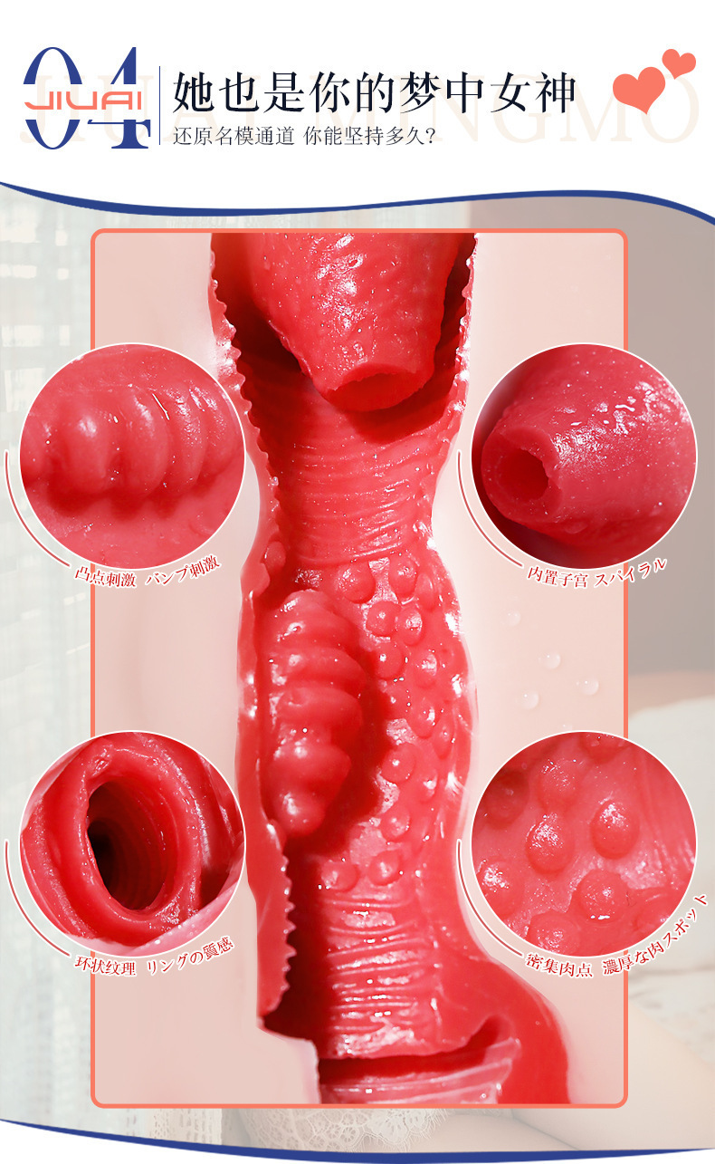 Jiuai Xiaomeiying Male Masturbator TPE Manual Non-vibrating Adult Toy — detail image 5