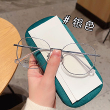 新款超轻网红素颜女多边形复古β钛架眼镜架可配度数丹阳眼镜框潮