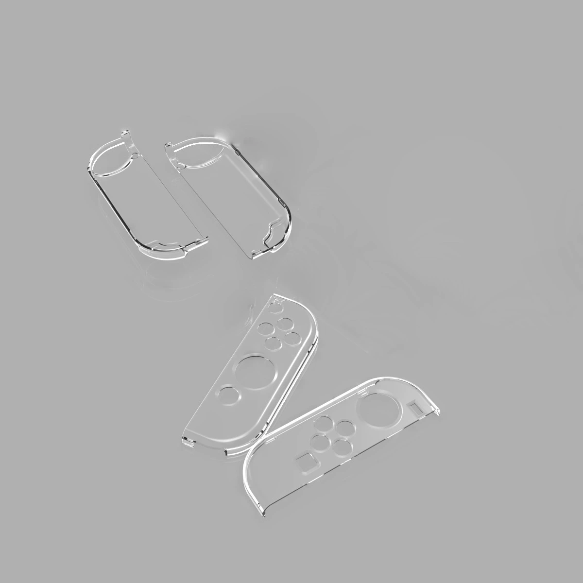 Swtnan game console Switch OLED split crystal protective case transparent PC hard thin bracket opening window