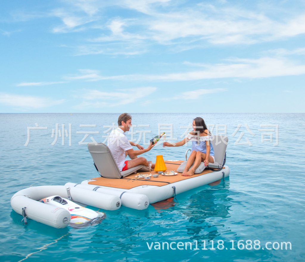 防滑充气水上浮床多人休闲娱乐浮排浮桥游艇漂浮平台海上浮台魔毯-阿里巴巴