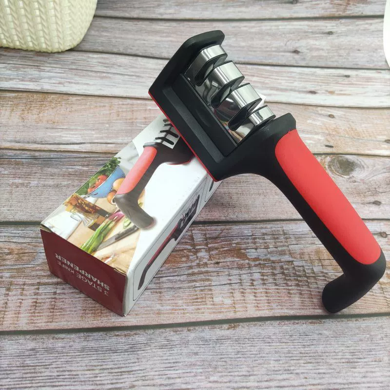 Multi-Stage Knife Sharpener, Tungsten Steel, 3–4 Stage Manual Sharpening, Ergonomic Handle