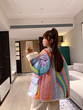 韩国东大门秋冬新款棉服女加厚两面穿羊羔毛外套女