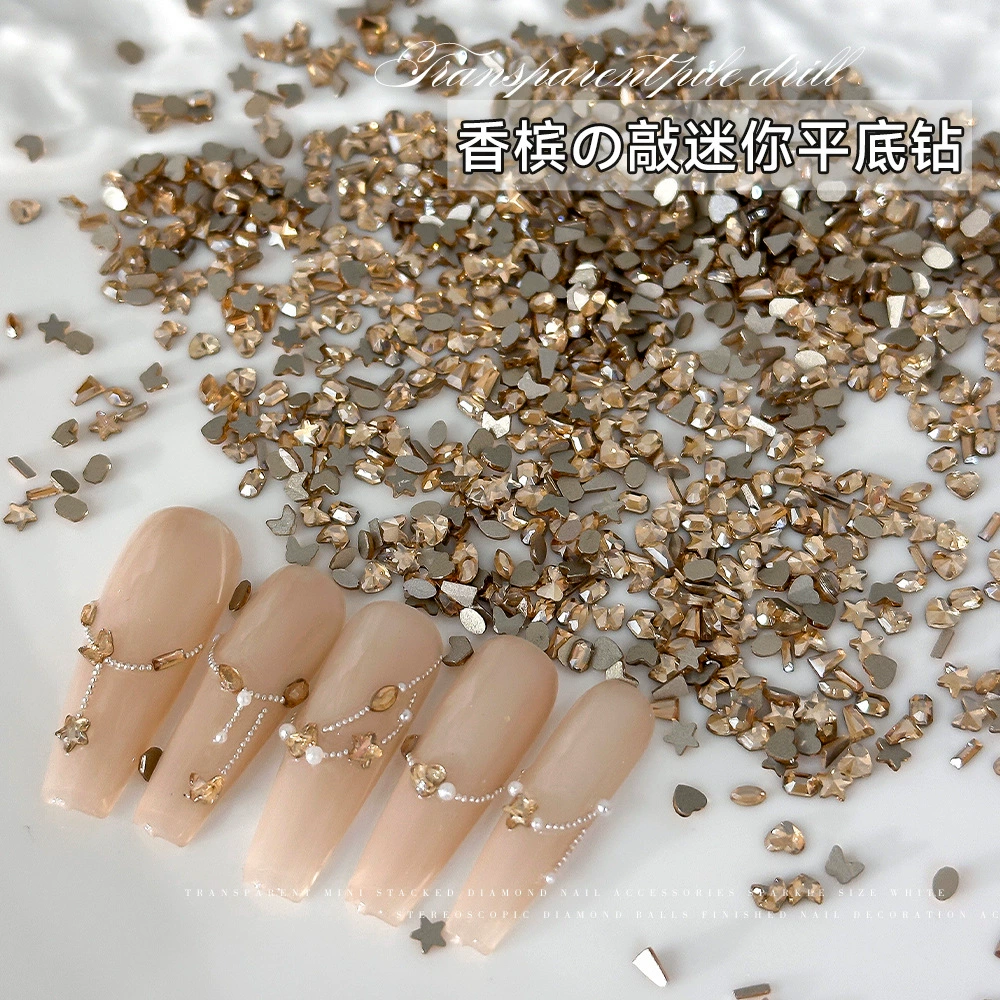 Вспышка шампанского с плоской подошвенной алмазами