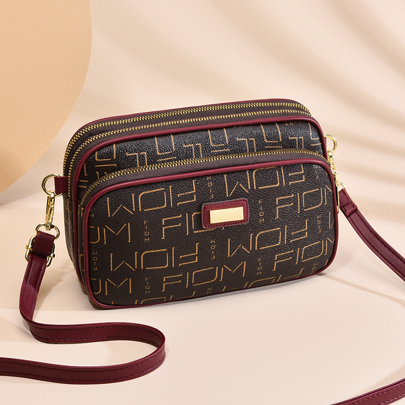 Cross-border 2025 Spring New Fashion Women's Small Satchel Multi-layer Mobile Phone Casual Bag Portable Small Square Bag for Women