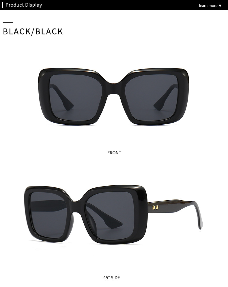 Cross border foreign trade new modern retro square frame sunglasses INS style street style big name sunglasses 9147_voghion.com
