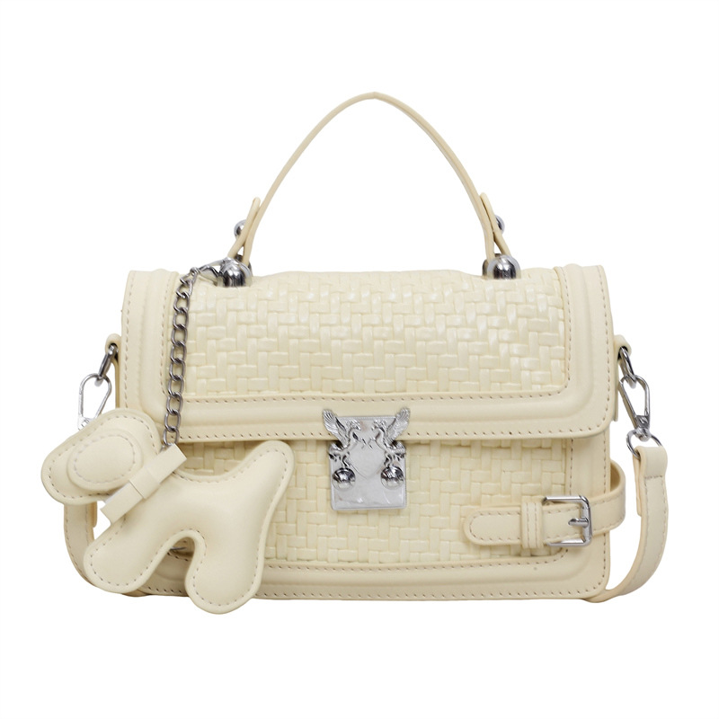 Este año, la moda diaria de mujeres 2026 nueva moda extranjera trenzada oblíqua bolsa de tela nicho bolso de mano pequeño image 10