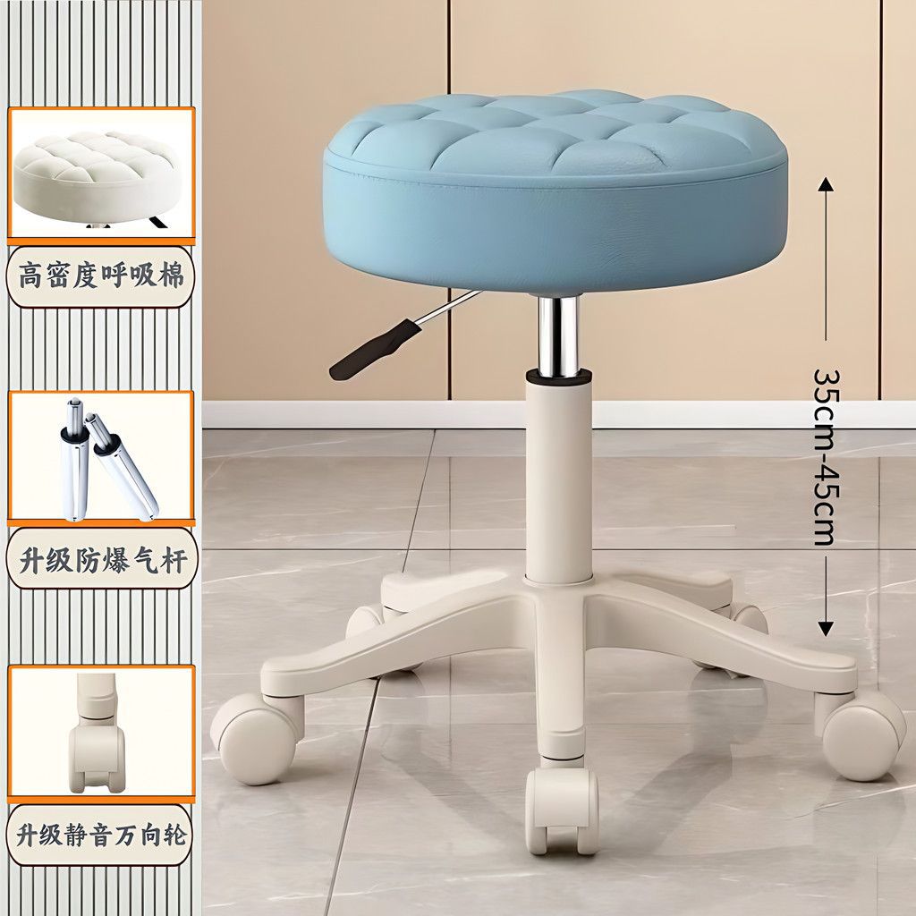 Taburete de elevación de poleas domésticas barbería simple taburete redondo rotativo de manicuría silla de elevación especial silla de bar rotativa image 12