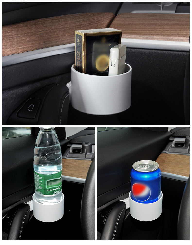 Suitable for Tesla Model3 Y Door Storage Box Four Side Door Beverage Rack Water Cup Holder Car Storage Box