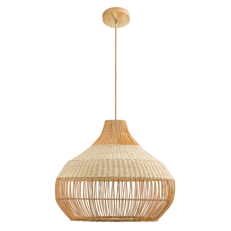 Lámparas de estilo japonés creativo ratán pantalla dormitorio restaurante B & B Zen salón de té Sudeste de Asia tejido araña