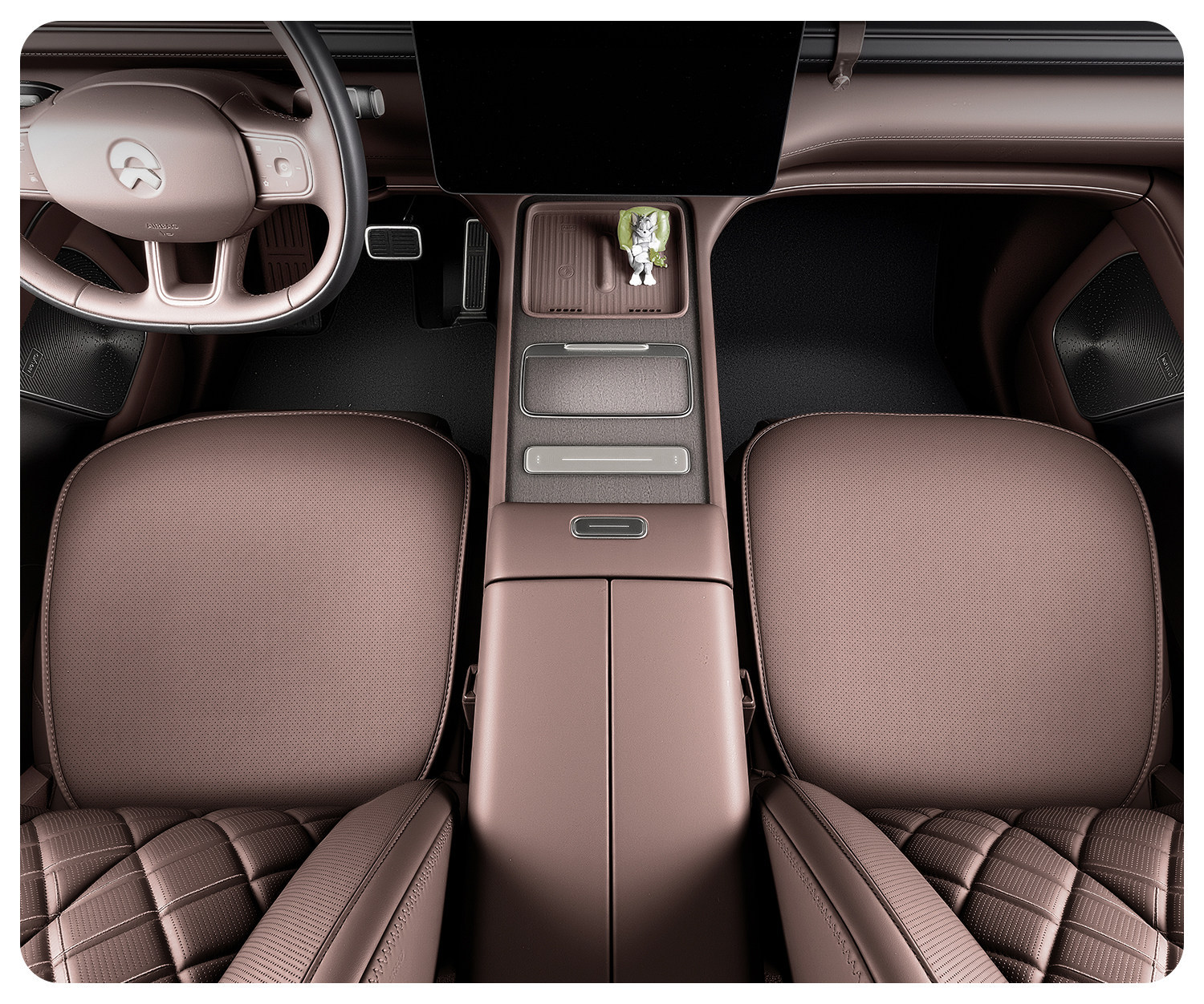 Suitable for 26 Models of Nio Es8 Seat Cushions, Silicone Seat Covers, Breathable All-Season Seat Cushions, Car Interior Accessories