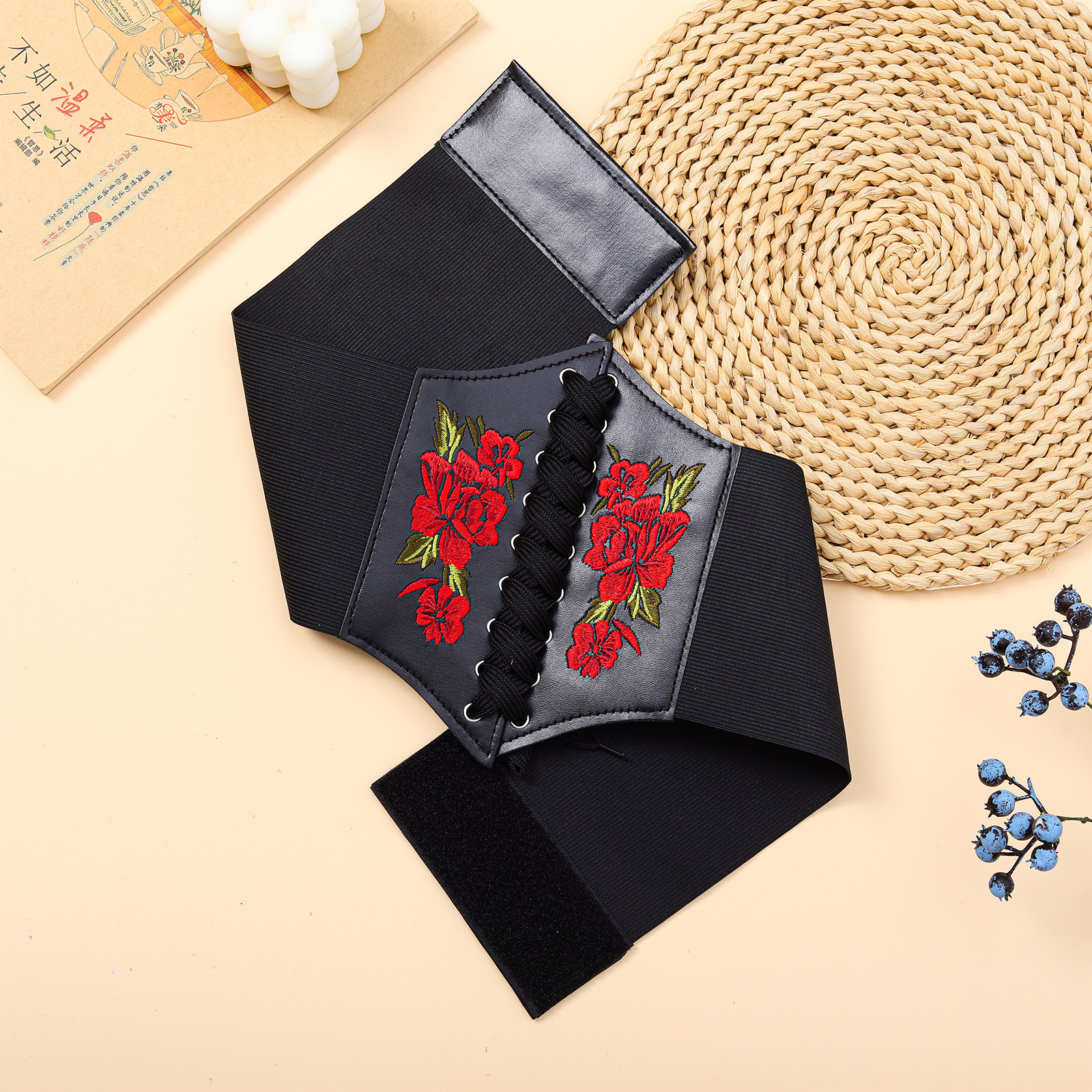 자수 블랙 68CM*19.5CM