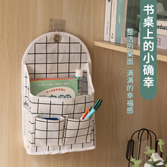 Manufacturer's fabric storage hanging bag student dormitory bathroom wall-mounted bag door back wall shelf small cloth bag