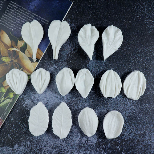 Simulated leaf petals fondant mold dry Pace sugar art fondant tool leaf texture embossed silicone mold