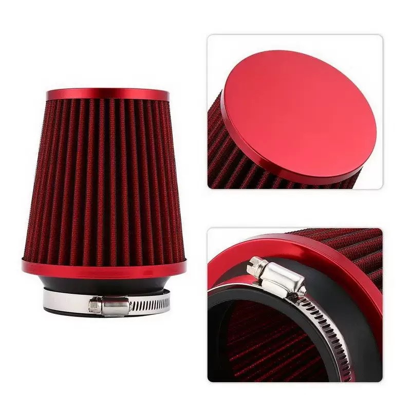 Car modification 76mm high-flow air filter modified mushroom head filter exhaust gas filtration
