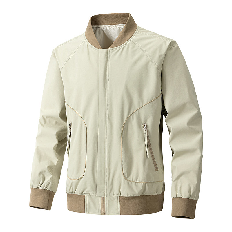 Primavera y otoño chaqueta de estilo coreano ropa de moda chaqueta casual chaqueta de primavera y otoño chaqueta de cuello de béisbol chaqueta de ropa de hombre