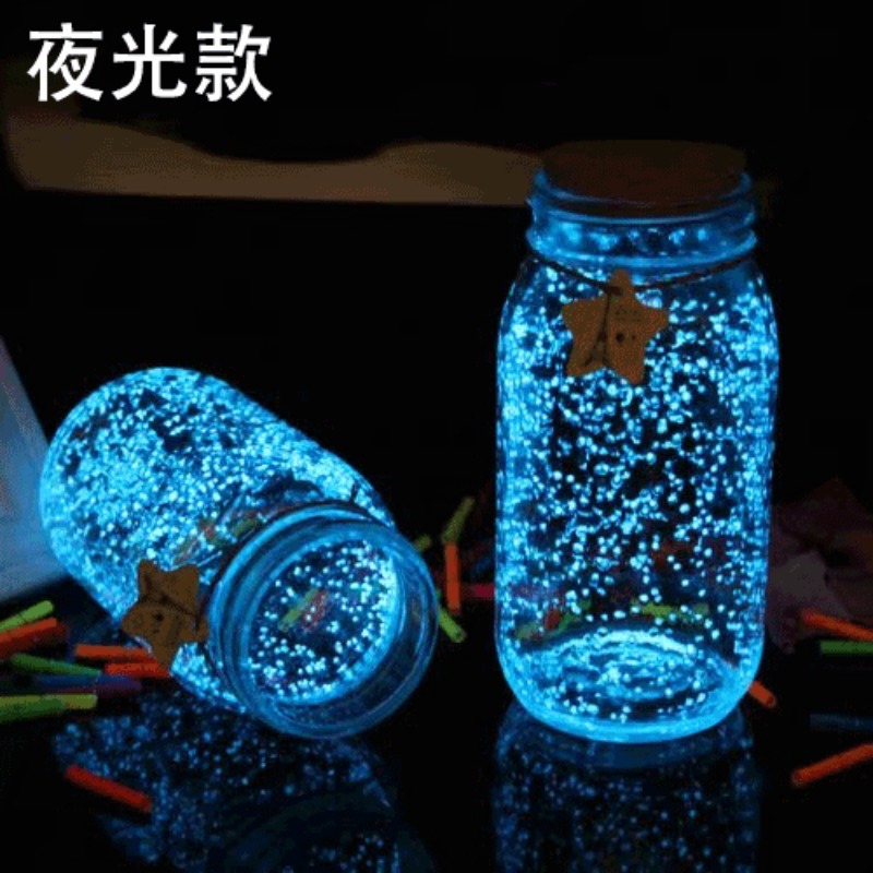 Botella de vidrio de deseo botella de almacenamiento botella de arco iris botella vacía estrella de la suerte origami estrella de luz nocturna estrella de la colección de pentacos image 4