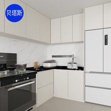 杭州橱柜定制家用厨房整体石英石台面家用开放式一体厨柜定做