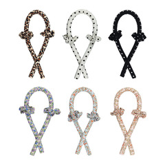 Cross-border lazy curling iron leopard print no-heat foam sponge curler sleep beauty hair curler set of 4