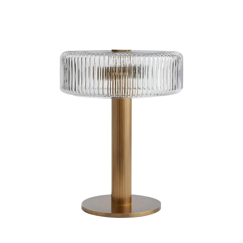 Luz de lujo postmoderna lámpara de mesa de vidrio diseñador nórdico minimalista sala de estar sala de estudio modelo casa decoración lámpara de cabecera de cama image 6