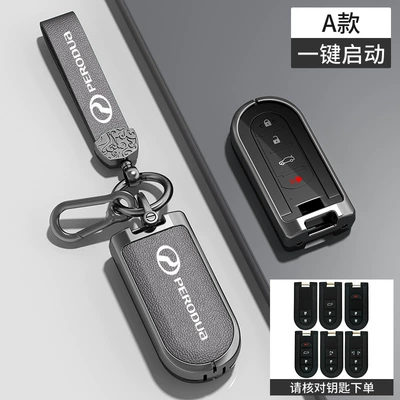 Key Cover Perodua Toyota Remote | Car key bag - transparent-black-tpuleather-model-a-transparent-black-tpu-gray-leather-zinc-alloy-shell-hardware-hand-strap
